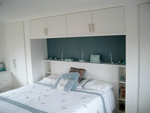 contemporary white sprayed bedroom