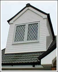 Dorma window, PVCu Cladding with One piece dry verge over gable