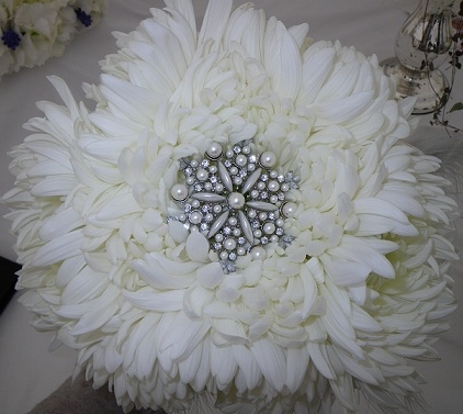 Vintage White Chrysanthemum Bouquet