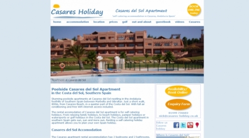 Casares Holiday Website Design