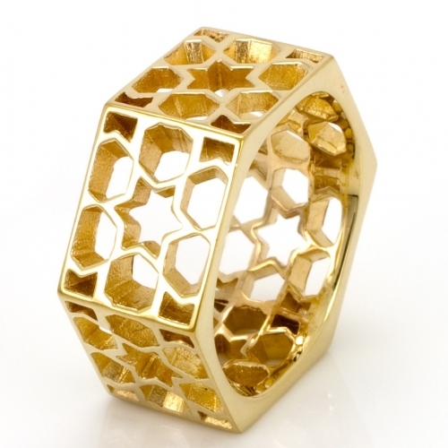 Gold Promise Lattice Ring by Laura Gravestock