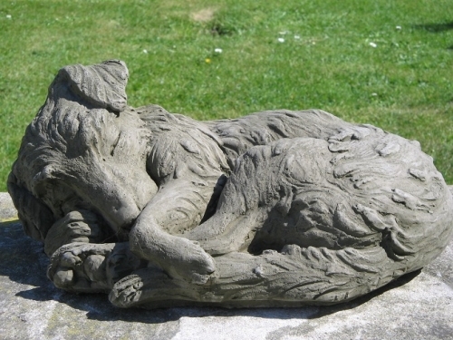 Collie Puppy Dog Statue