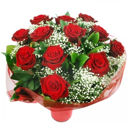 Dozen Red Roses Gyp Bouquet £39.95
