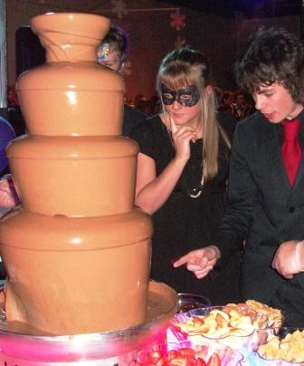 Chocolate fountain of a