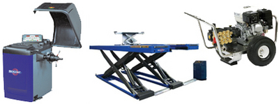 Scissor lift, 2 post lifts and 4 post vehicle lifts