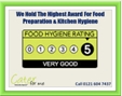 Cater For Me Has The Highest Award For Food Hygiene