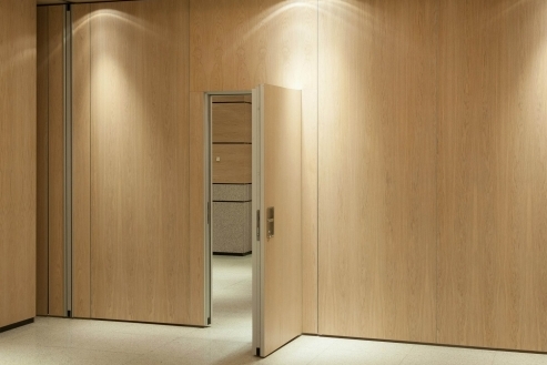 Moving Designs ~ Acoustic Movable Wall with door panel