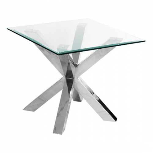 Crossley Square Clear Glass Lamp Table