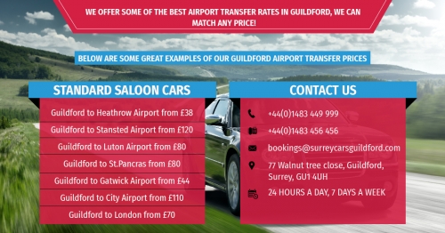 Guildford Taxi to Heathrow Airport