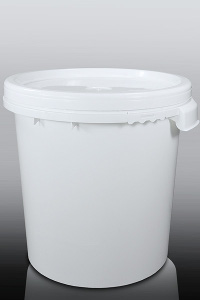 30L Plastic Bucket with Side Grips & Lid