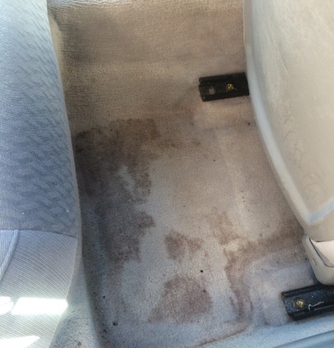 Dirty Back Seats Before Profesional Cleaning