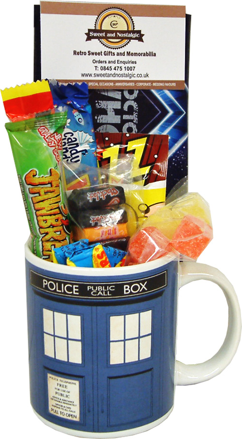 Dr Who Mug with Retro Sweets