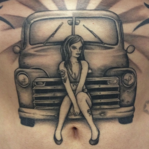 Pin up and 50's pick up truck