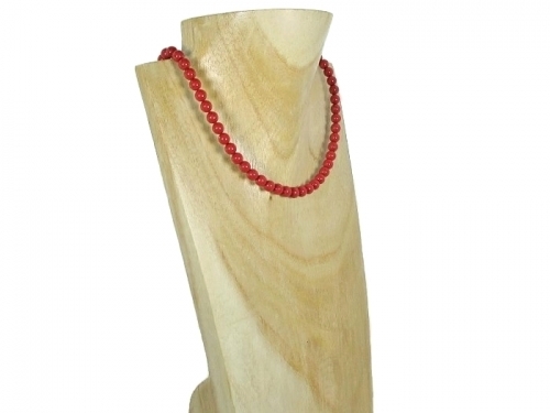 Coral Red Pearls Necklace