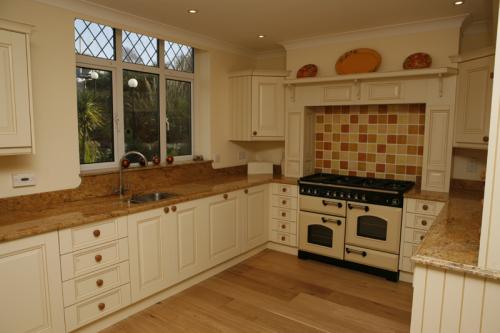 Kashmir Gold Granite in a country style kitchen.