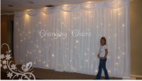 Twinkling light curtain backdrop