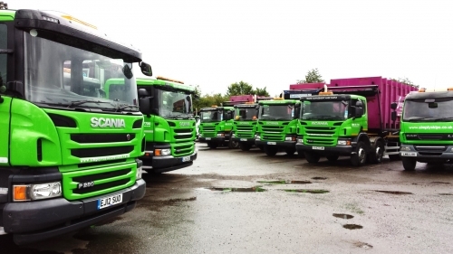 Some of the Simply Waste Solutions fleet