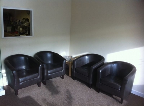Our seated waiting area
