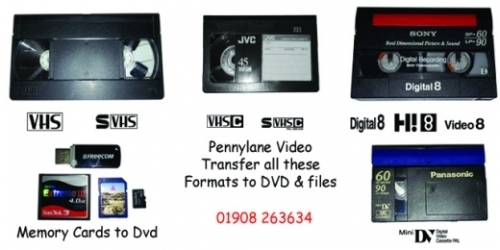 Video Tape and Memory Cards transferred to DVd
