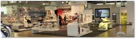 Internal view of the Mamas and Papas Exhibition Stand