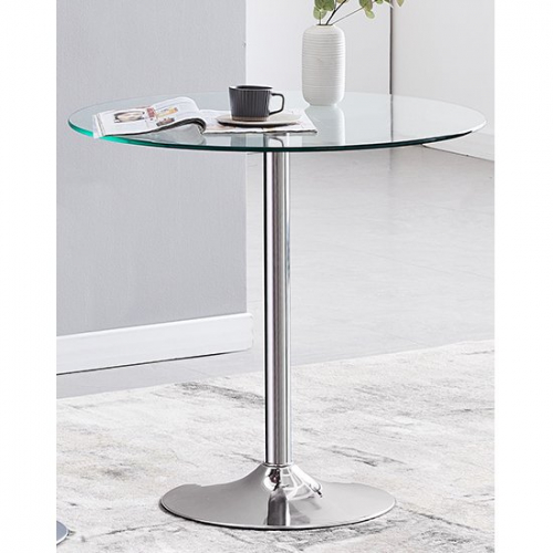 Dante Round Clear Glass Dining Table