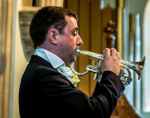 Wedding ceremony trumpeter