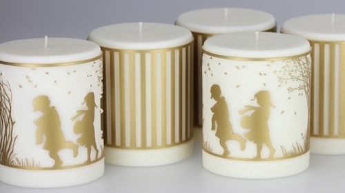 Handpainted Rapeseed Wax Candles