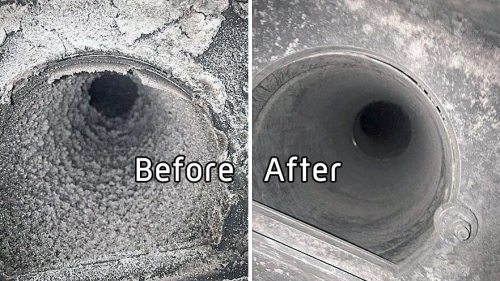 Before And After Sweeping Chimney