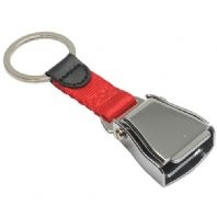Airplane Seatbelt Keychain | Red | Shiny Finish