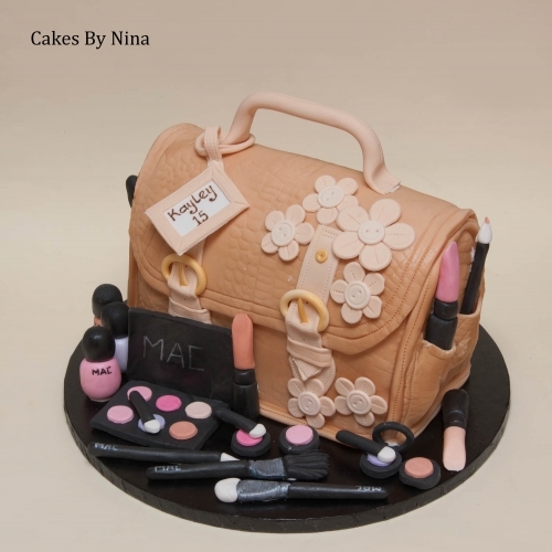 Completely Edible Handbag and Makeup Cake