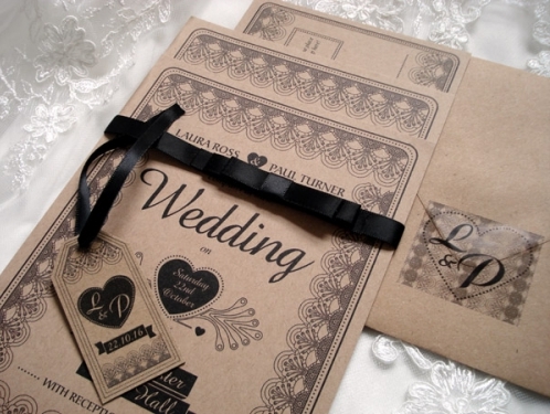 Turtle Dove Design - A Lacey Number Wedding Stationery Collection