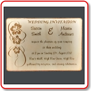 Wood wedding invitations
